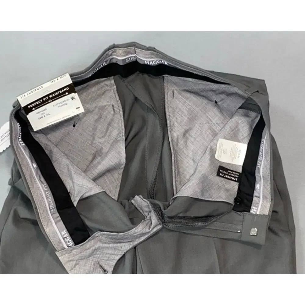 Haggar H26 Men's Straight Fit Wrinkle Free Premium Stretch Dress Pants. 34X32.